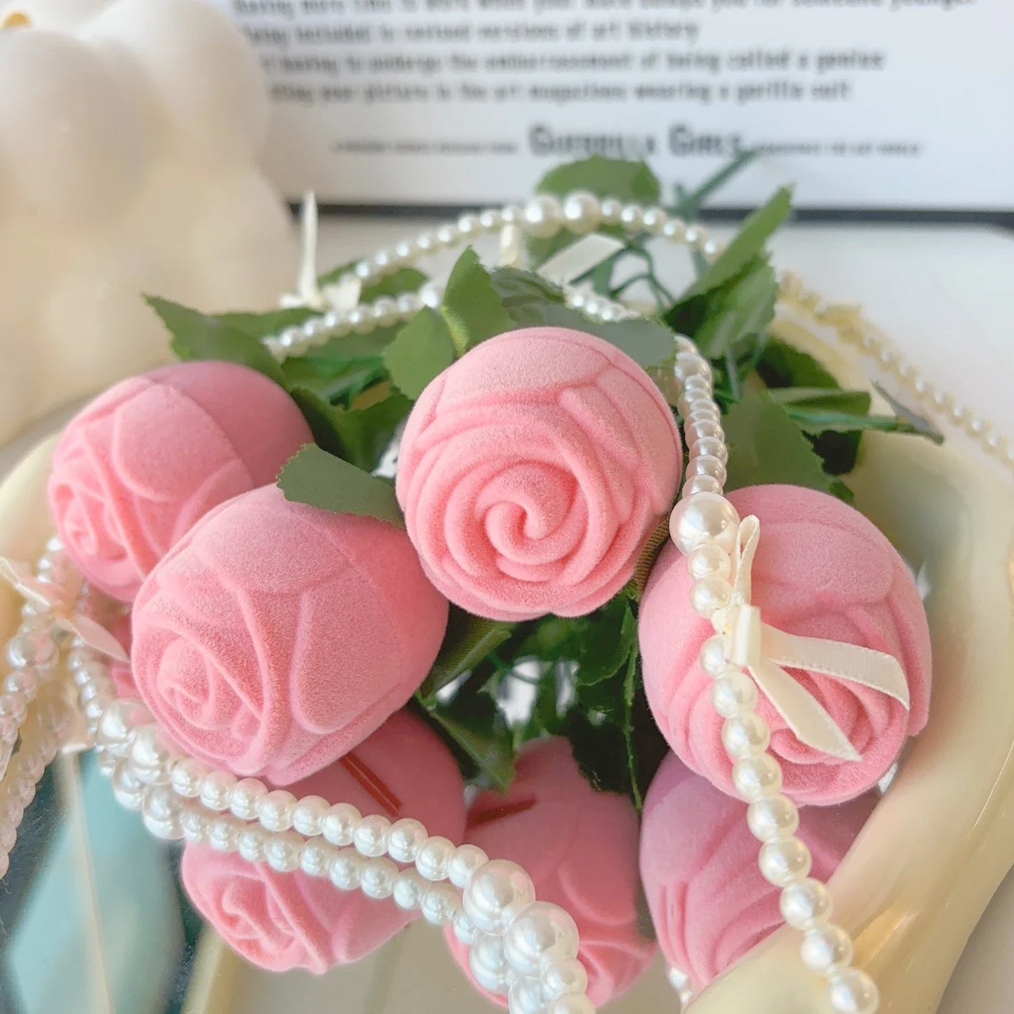 Rose Necklace Heart Box