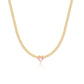 18K CZ Heart Tennis Necklace