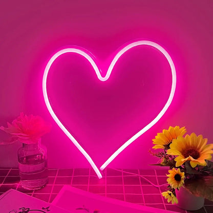 Pink Heart Neon Sign