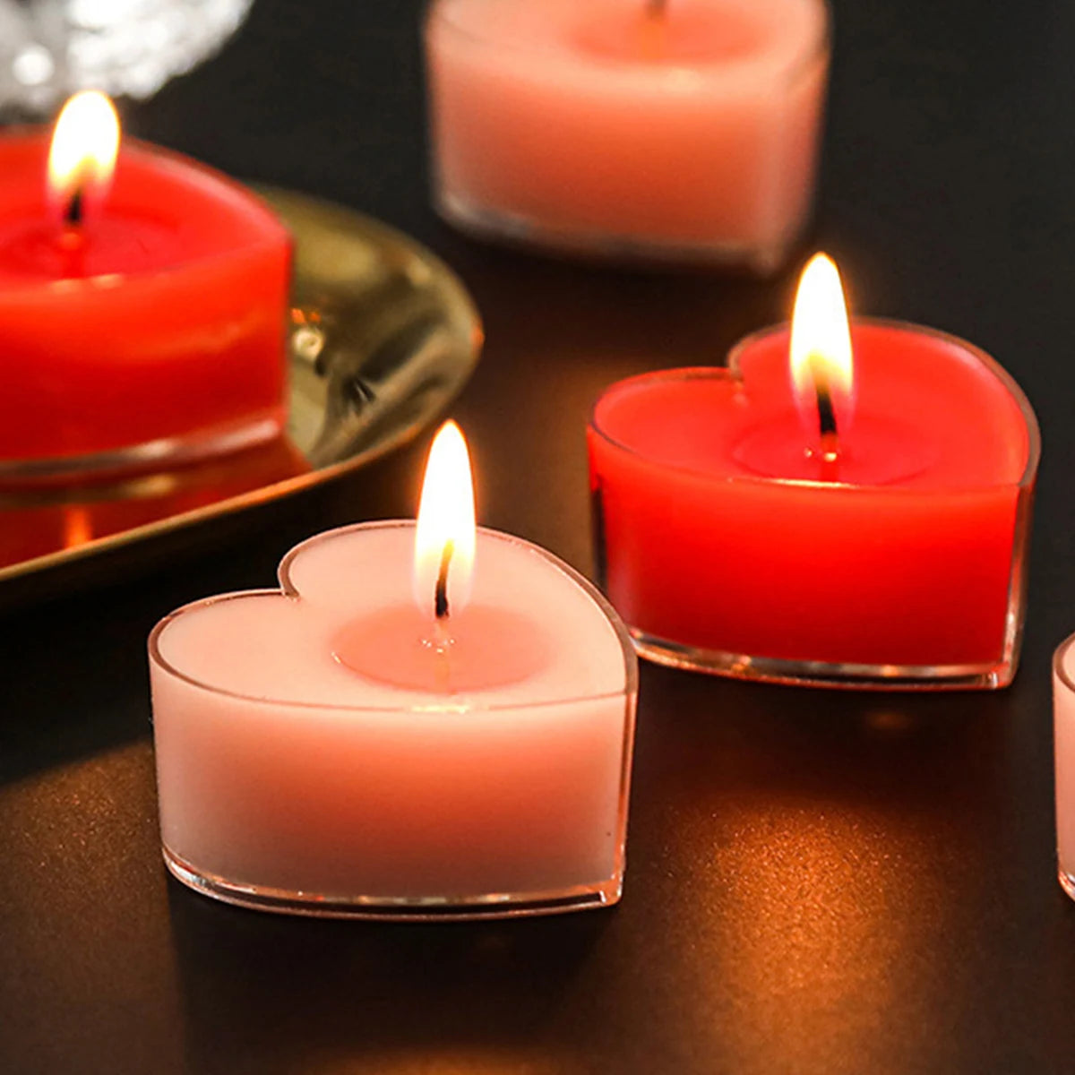 Heart Scented Candle Set