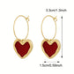 Vintage Heart Drop Earrings