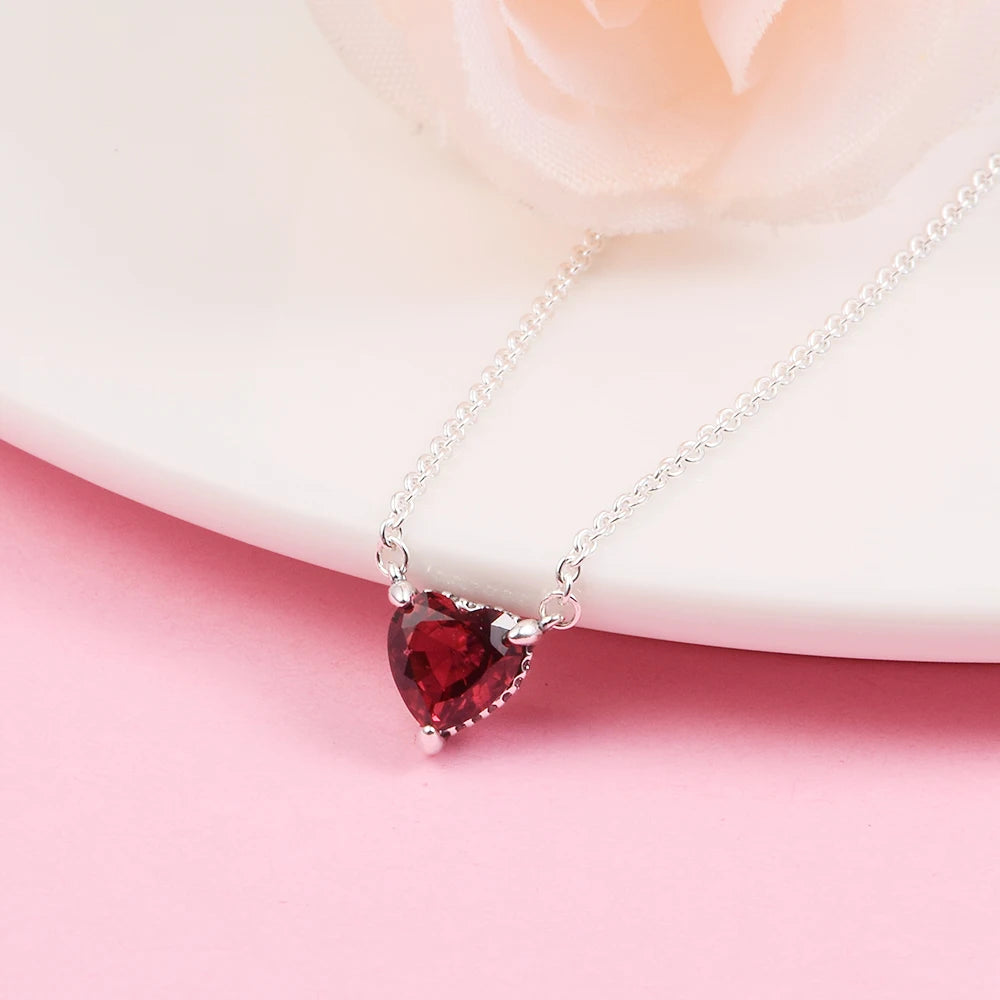 S925 Sterling Heart Choker