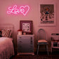 Love Heart Neon Wall Sign