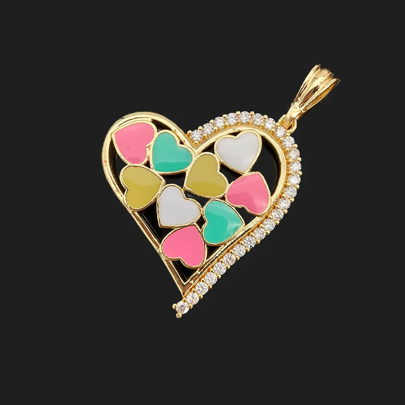 Colorful Heart Mini Pendant