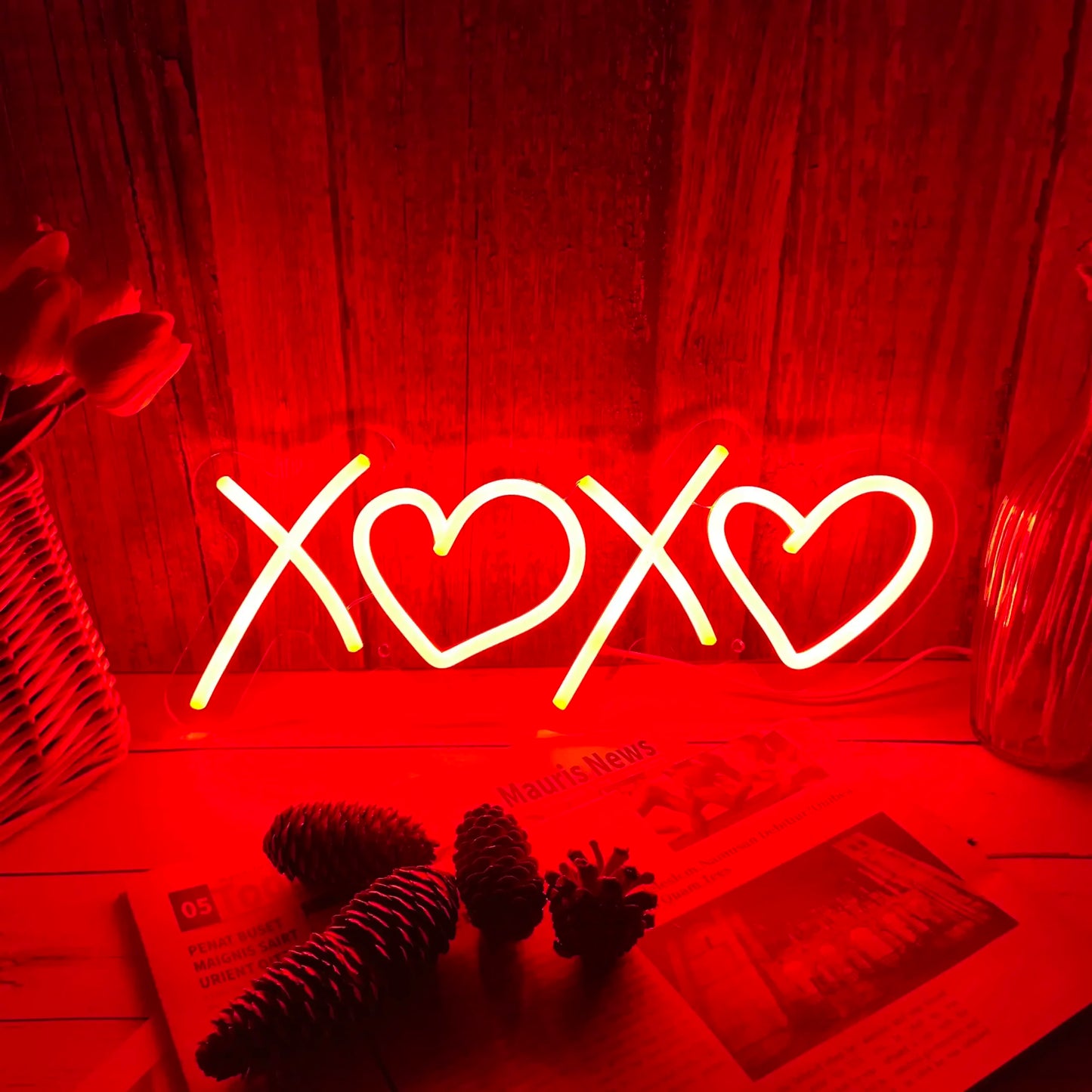 XOXO Heart Neon Sign