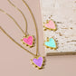 Multicolor Enamel Heart Pendant