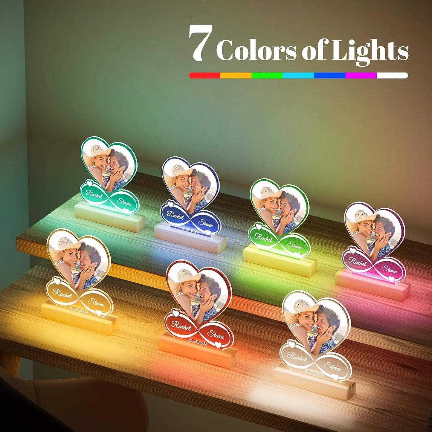 Personalized Heart Frame Light