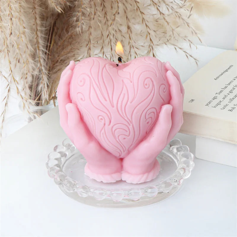 Handheld Heart Candle Mold