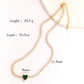 18K CZ Heart Tennis Necklace