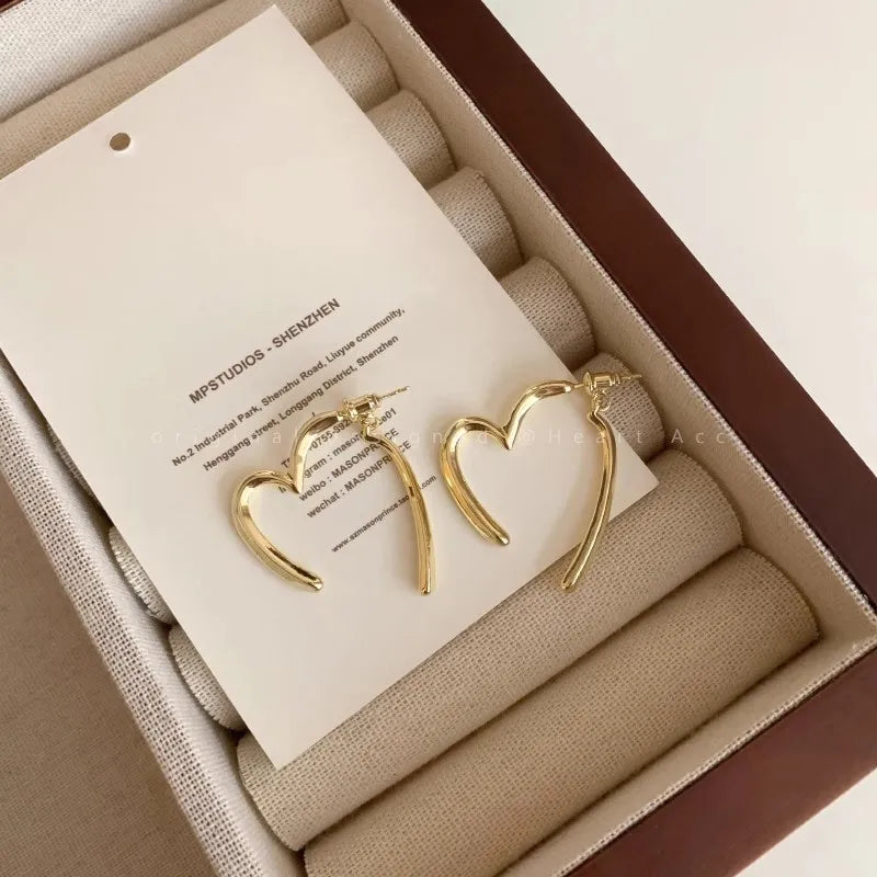 S925 Cross Heart Earrings