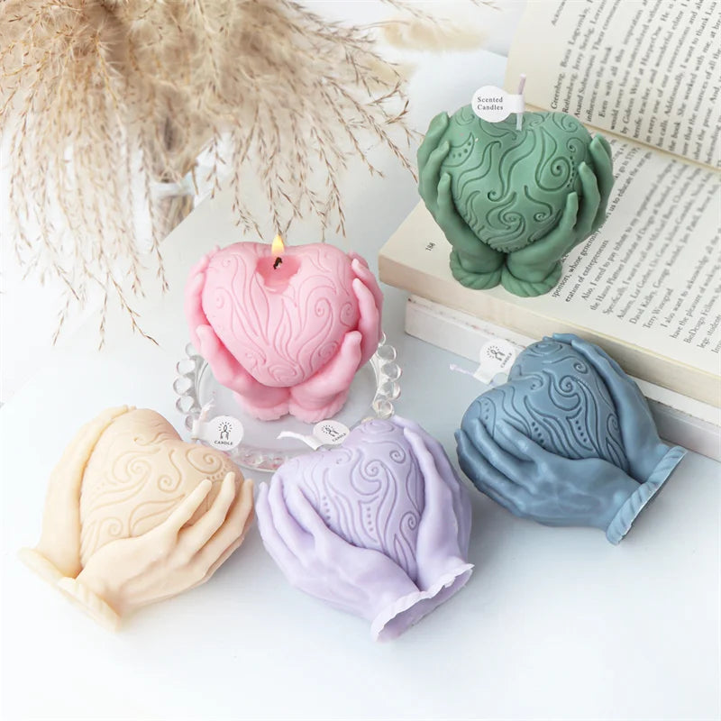 Handheld Heart Candle Mold