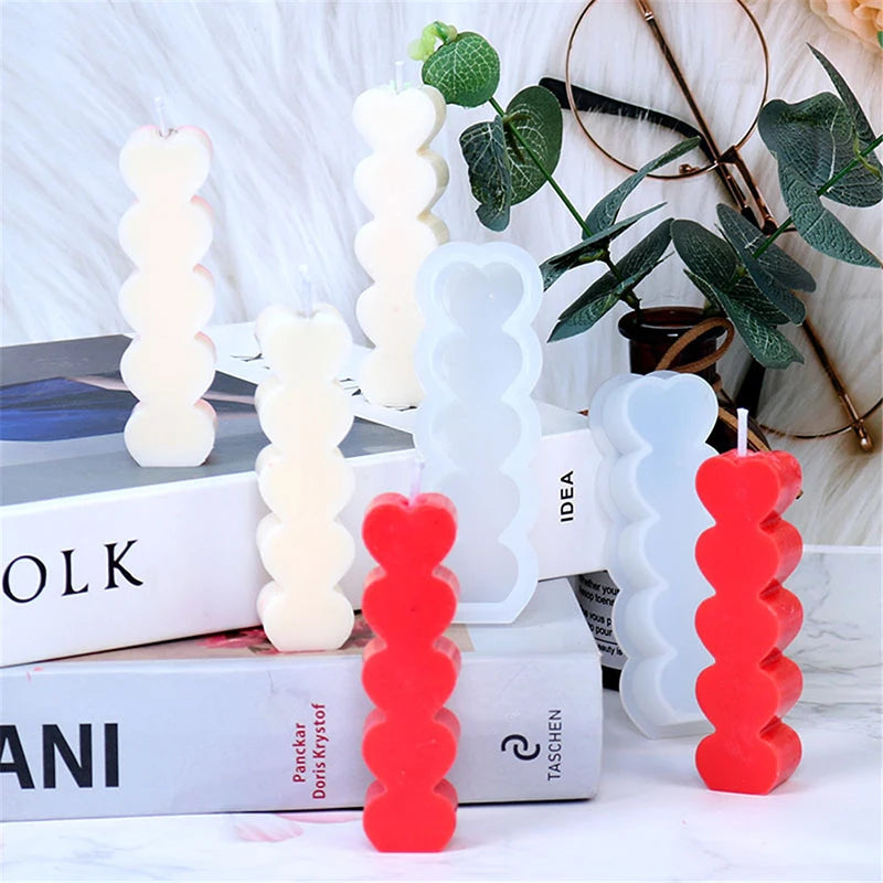 Heart Taper Candle Molds