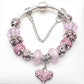 Pink Crystal Bead Bracelet