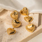 18K Plated Heart Earrings