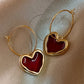 Vintage Heart Drop Earrings