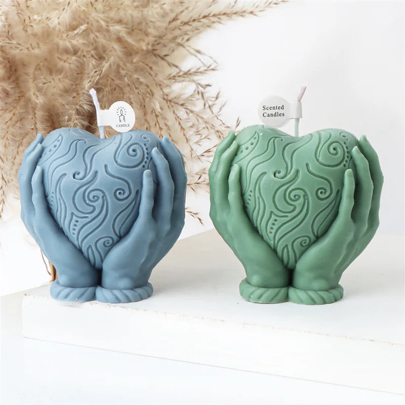 Handheld Heart Candle Mold