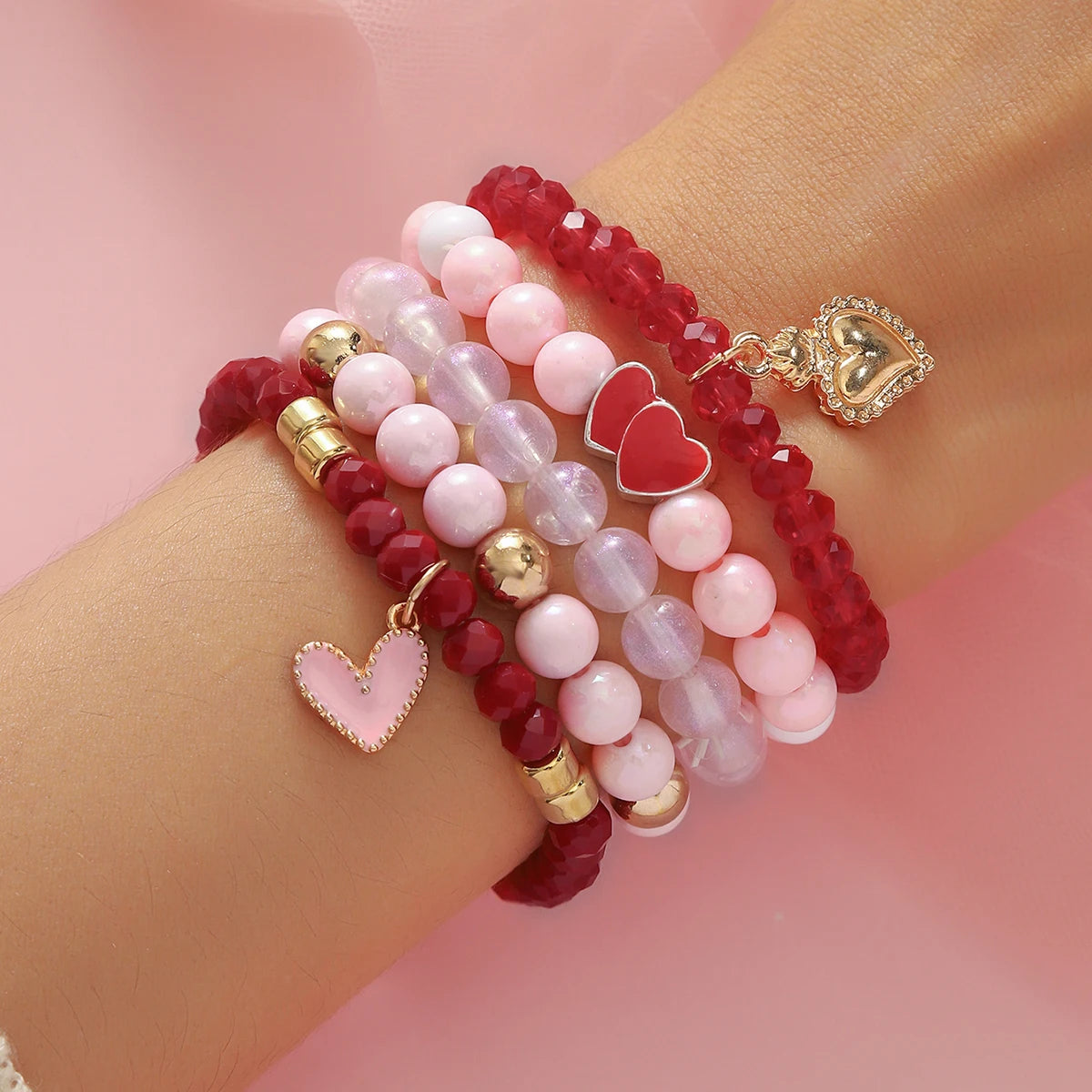 Sweet Heart Beaded Bracelet