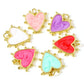 Multicolor Enamel Heart Pendant