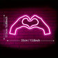 Hand Heart Neon Light