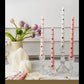 Printed Heart Taper Candles
