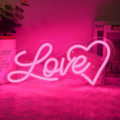 Love Heart Neon Wall Sign