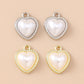 Pearl Heart Charms 10pcs