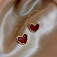 Vintage Heart Drop Earrings