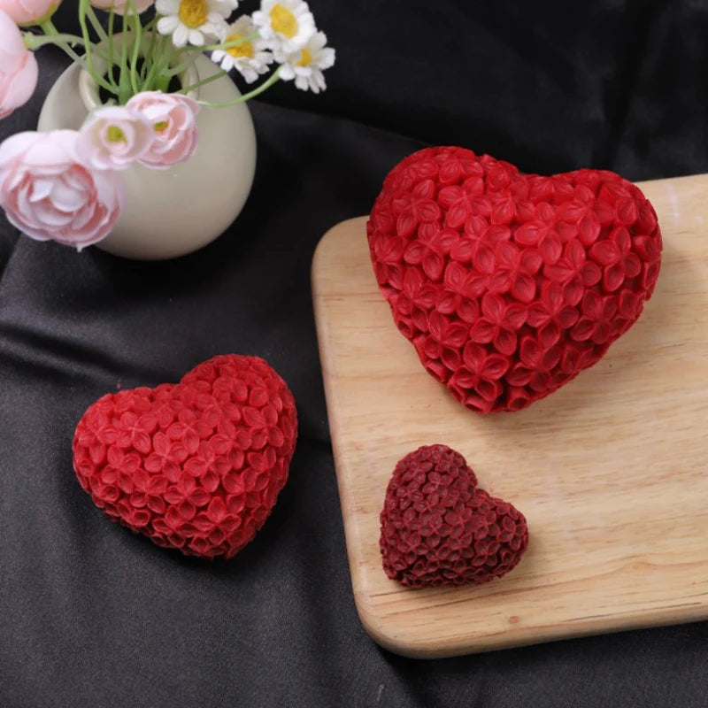 3D Heart Candle Mold