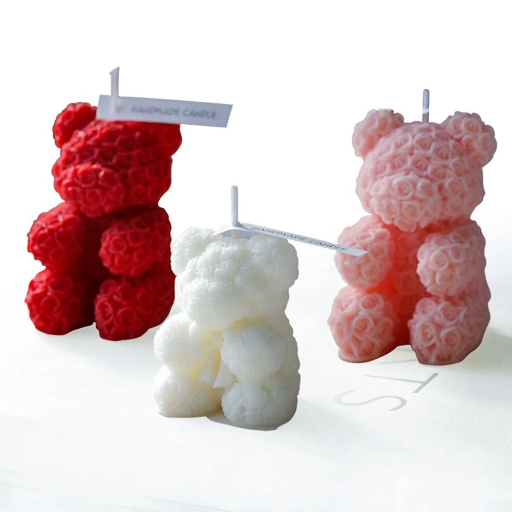 DIY Rose Bear Candle Gift