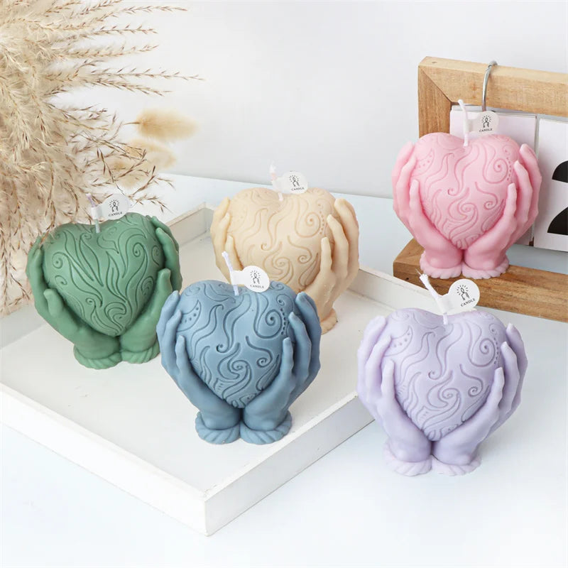 Handheld Heart Candle Mold