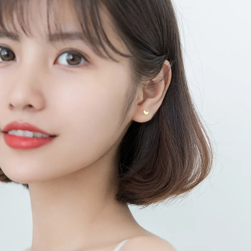 925 Mini Heart Studs