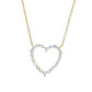 5A CZ Hollow Heart Pendant