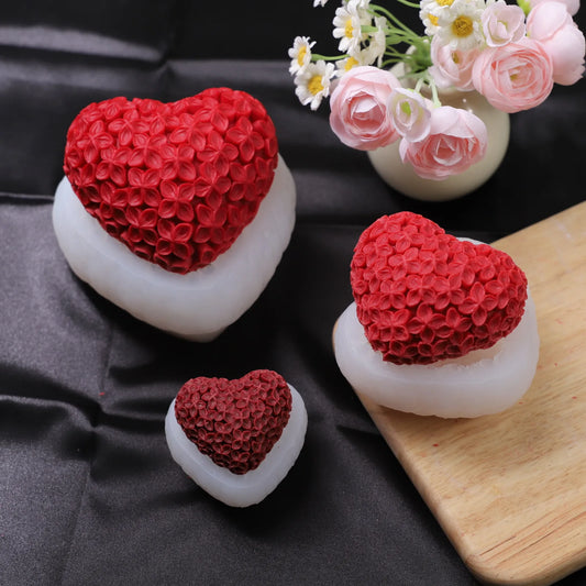 3D Heart Candle Mold