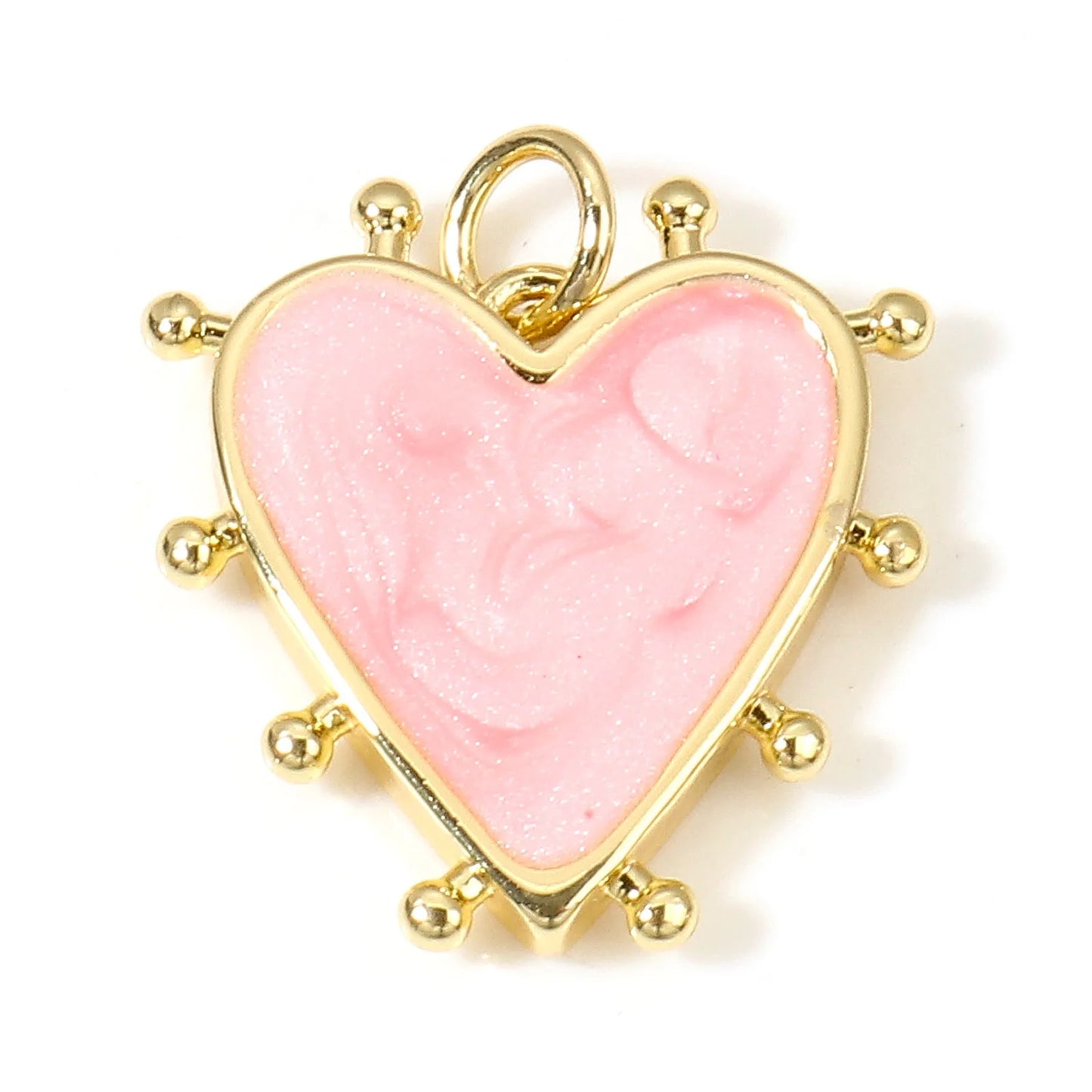 Multicolor Enamel Heart Pendant