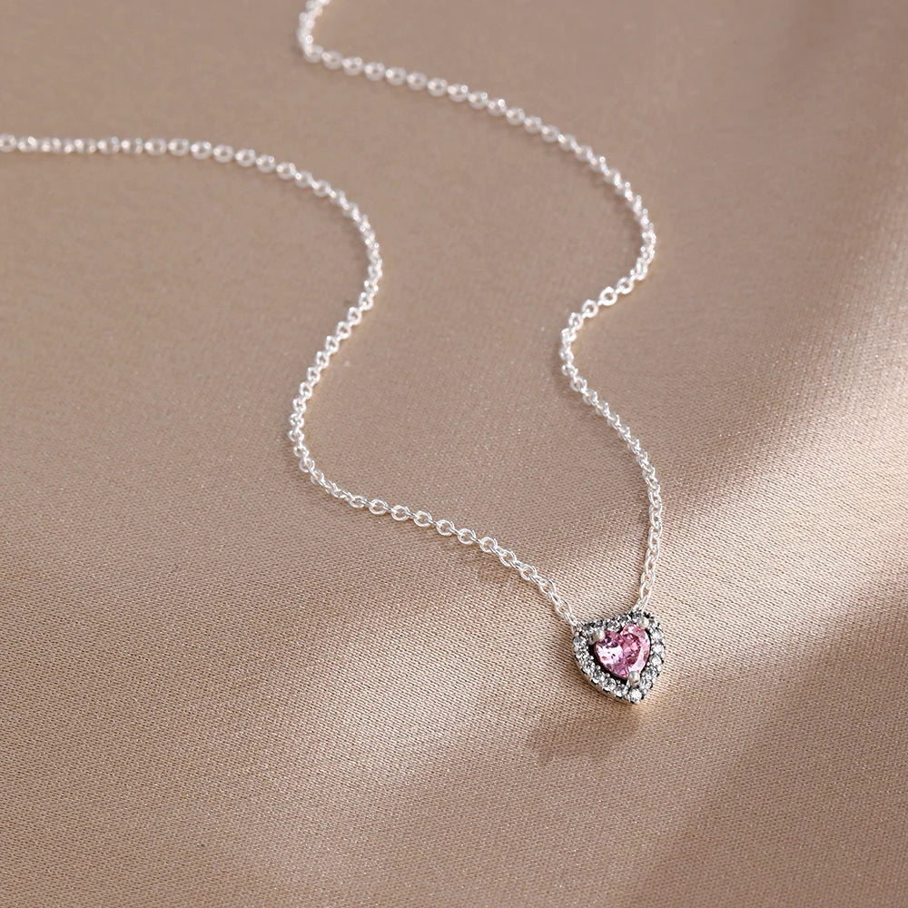 925 Multicolor Heart Necklace