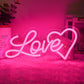 Love Heart Neon Wall Sign
