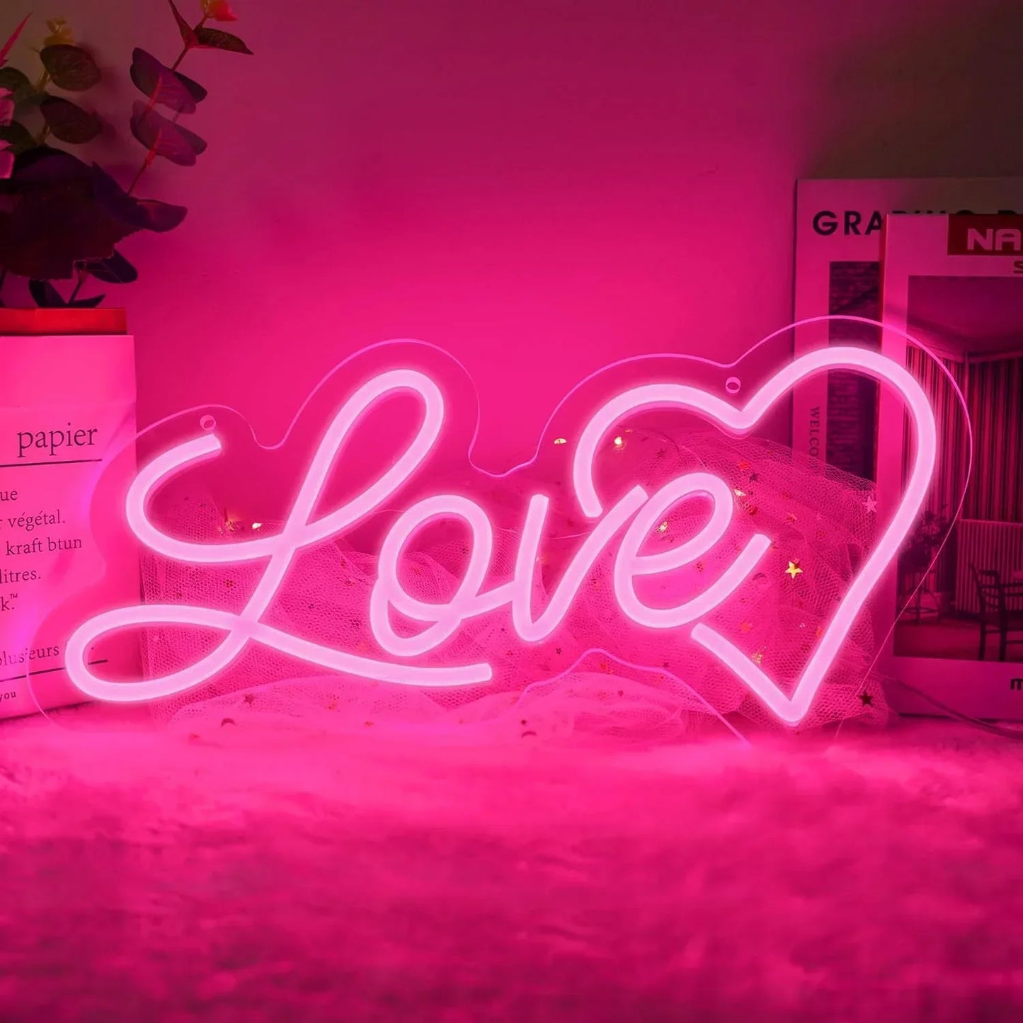 Love Heart Neon Wall Sign