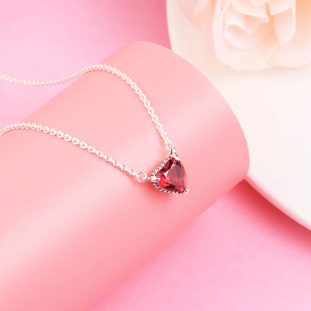 S925 Sterling Heart Choker