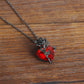 Gothic Rose Heart Necklace