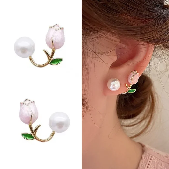 Tulip Pearl Earrings — photo 2