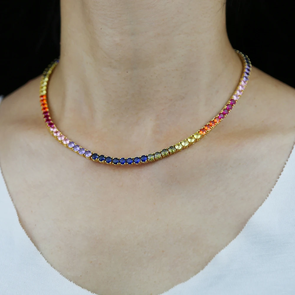 Rainbow Tennis Necklace — photo 5