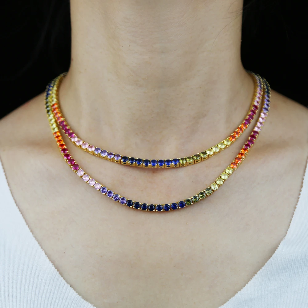Rainbow Tennis Necklace — photo 7