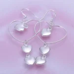 925 Heart Drop Earrings — view 6