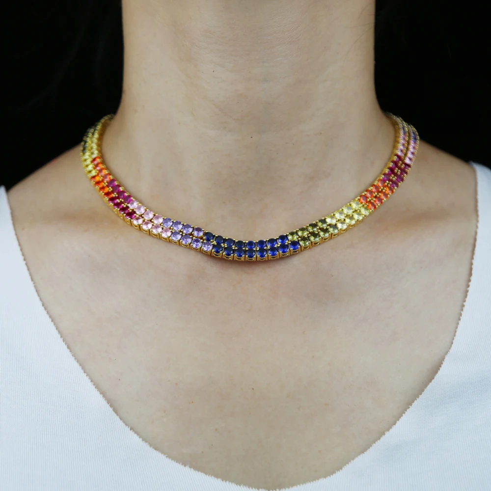 Rainbow Tennis Necklace — photo 6