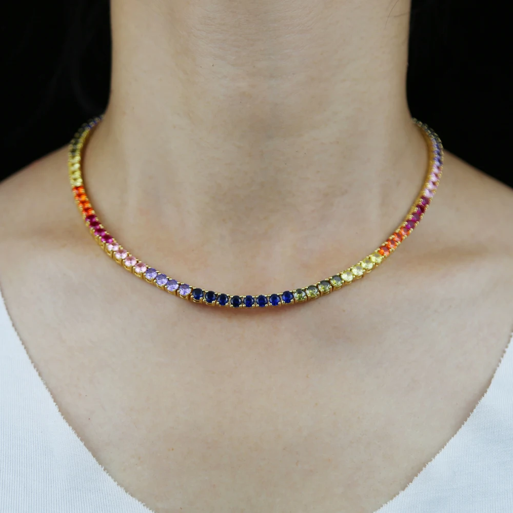 Rainbow Tennis Necklace — photo 4