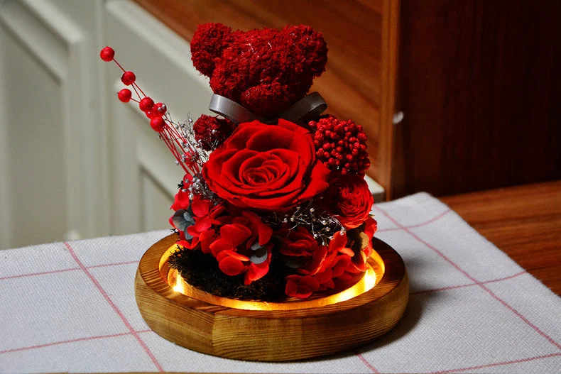Lighted Rose Teddy Box — photo 3