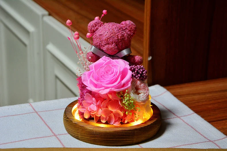 Lighted Rose Teddy Box — photo 6