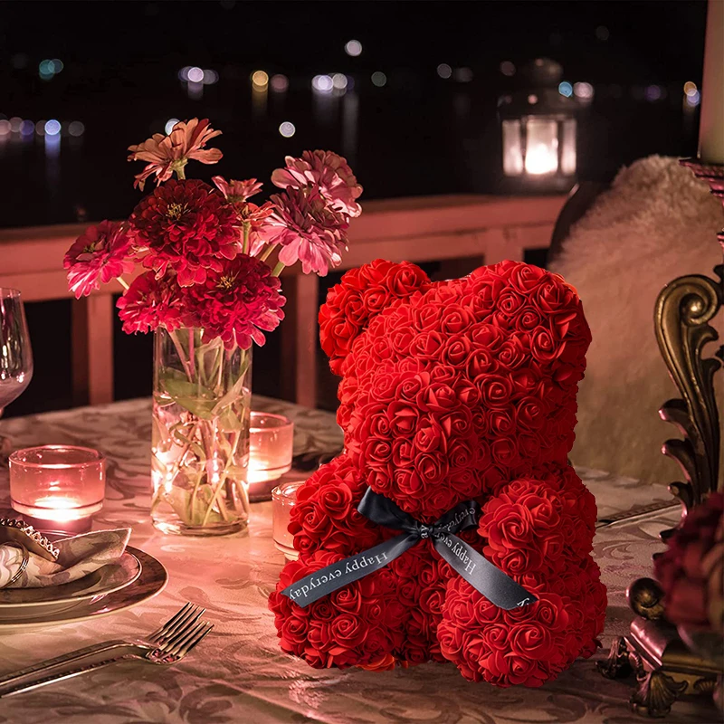 Rose Bear in a Lit Gift Box — photo 5