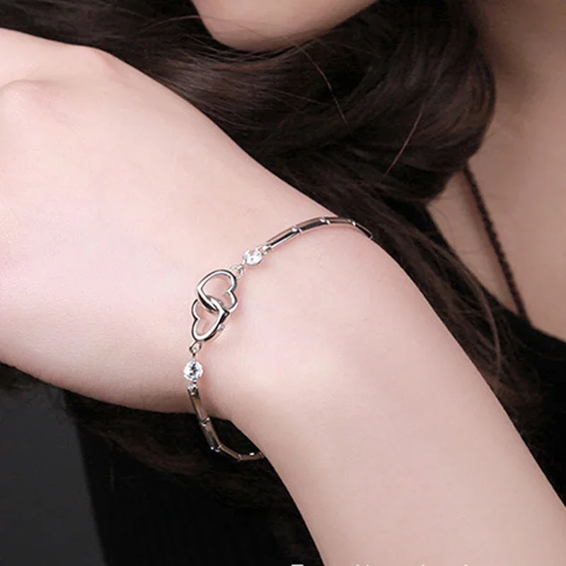 925 Silver Heart Charm Bracelet — photo 2