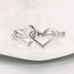 Double Heart Lover Ring — view 4